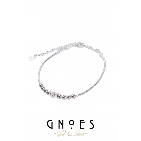 Charmlı Gümüş Bileklik